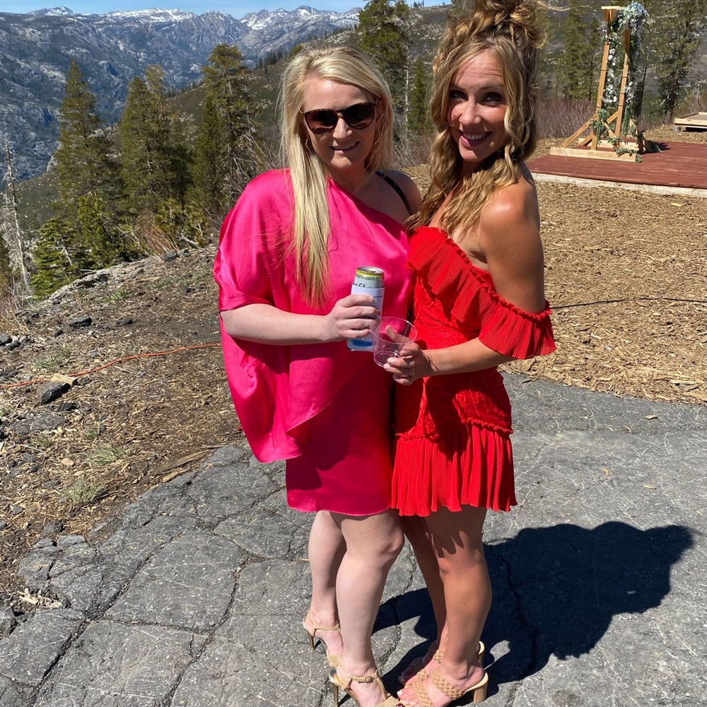 One shoulder cocktail dress